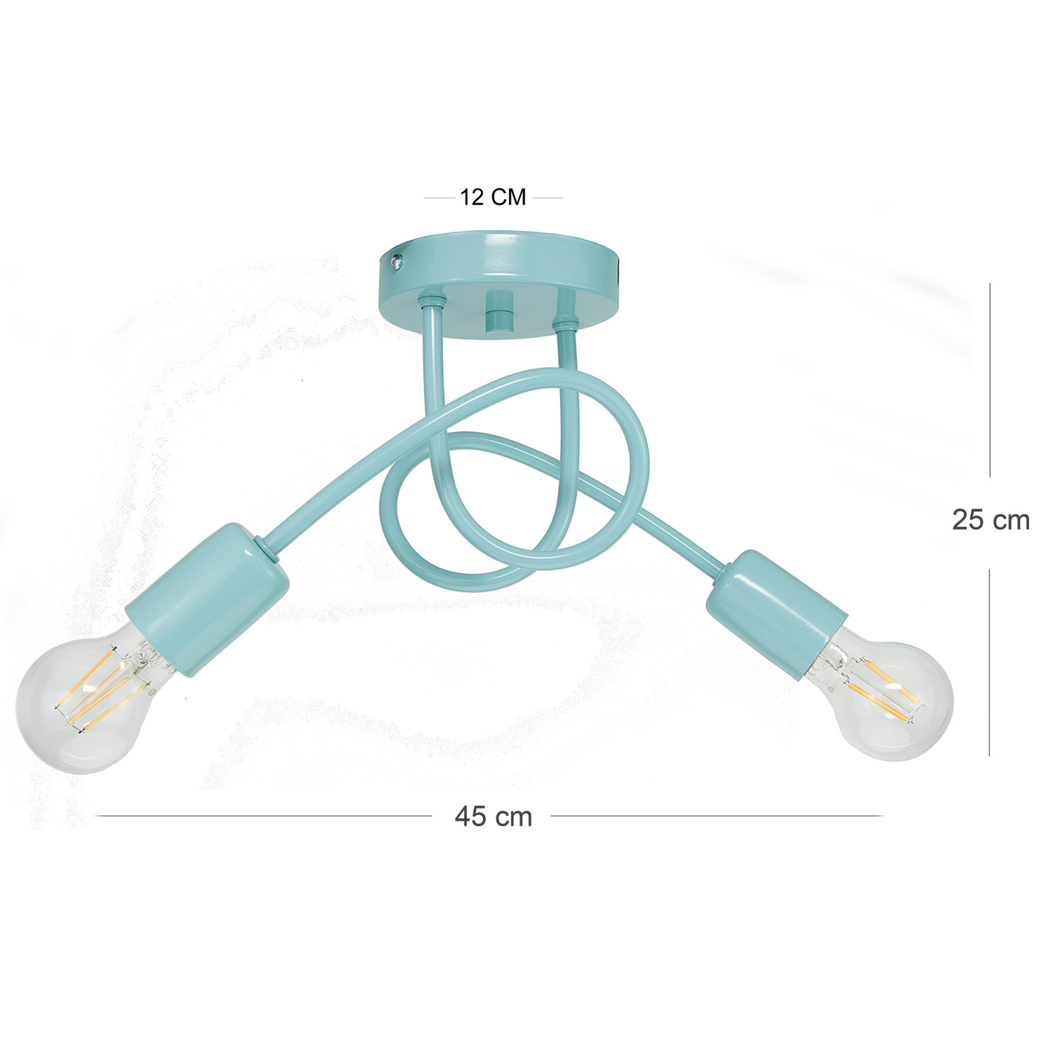 Pendant lamp 1001/2PT MONDO, 2xE27/60W, turquoise pastel foto6