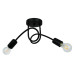 Ceiling light for the kitchen or hall from the "MONDO" collection, matt black with two LED bulbs foto2