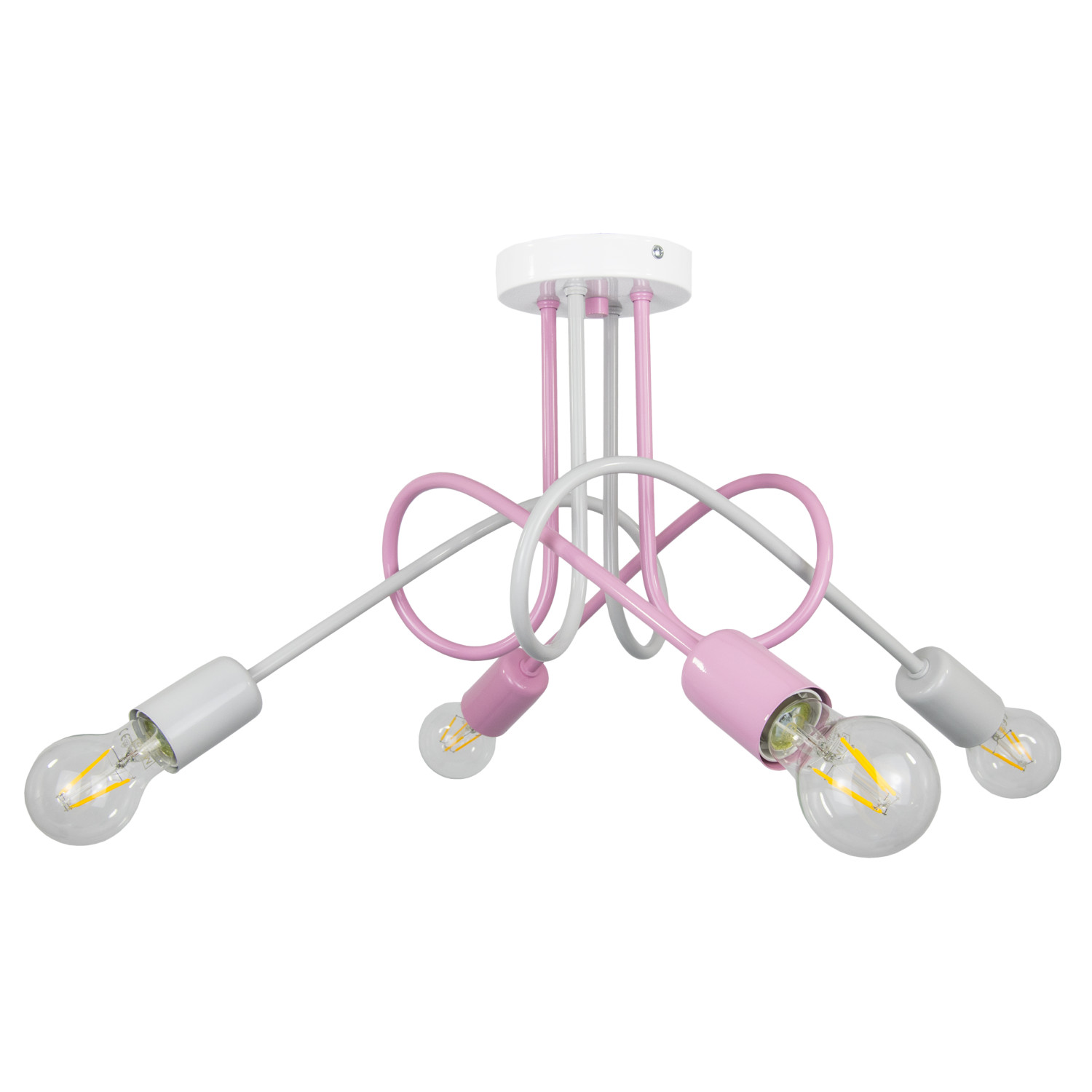 Závěsné svítidlo 1001/4MP2 MONDO, 4xE27/60W, šedá, růžová