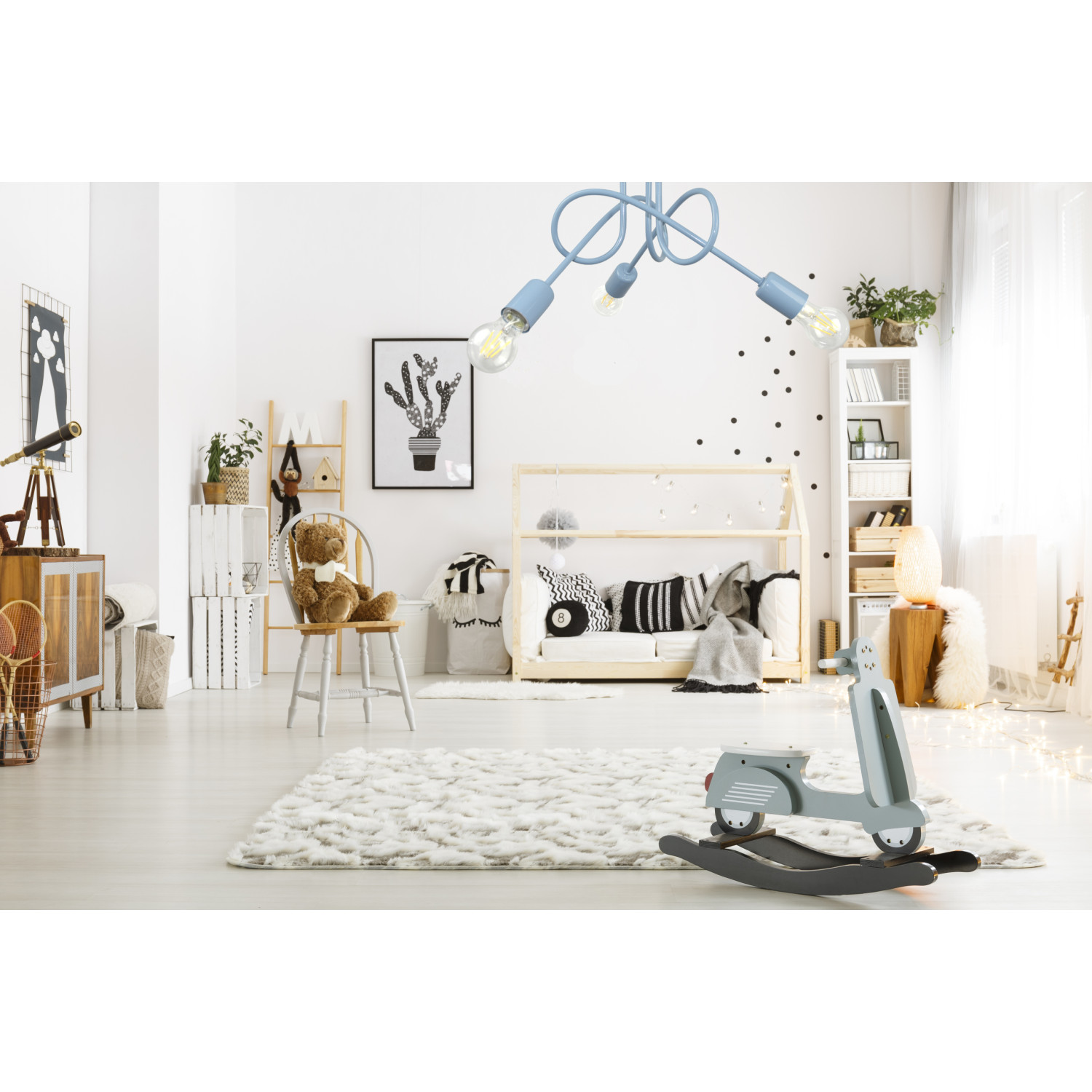 Pendant lamp 1001/3PT MONDO, 3xE27/60W, turquoise pastel foto3