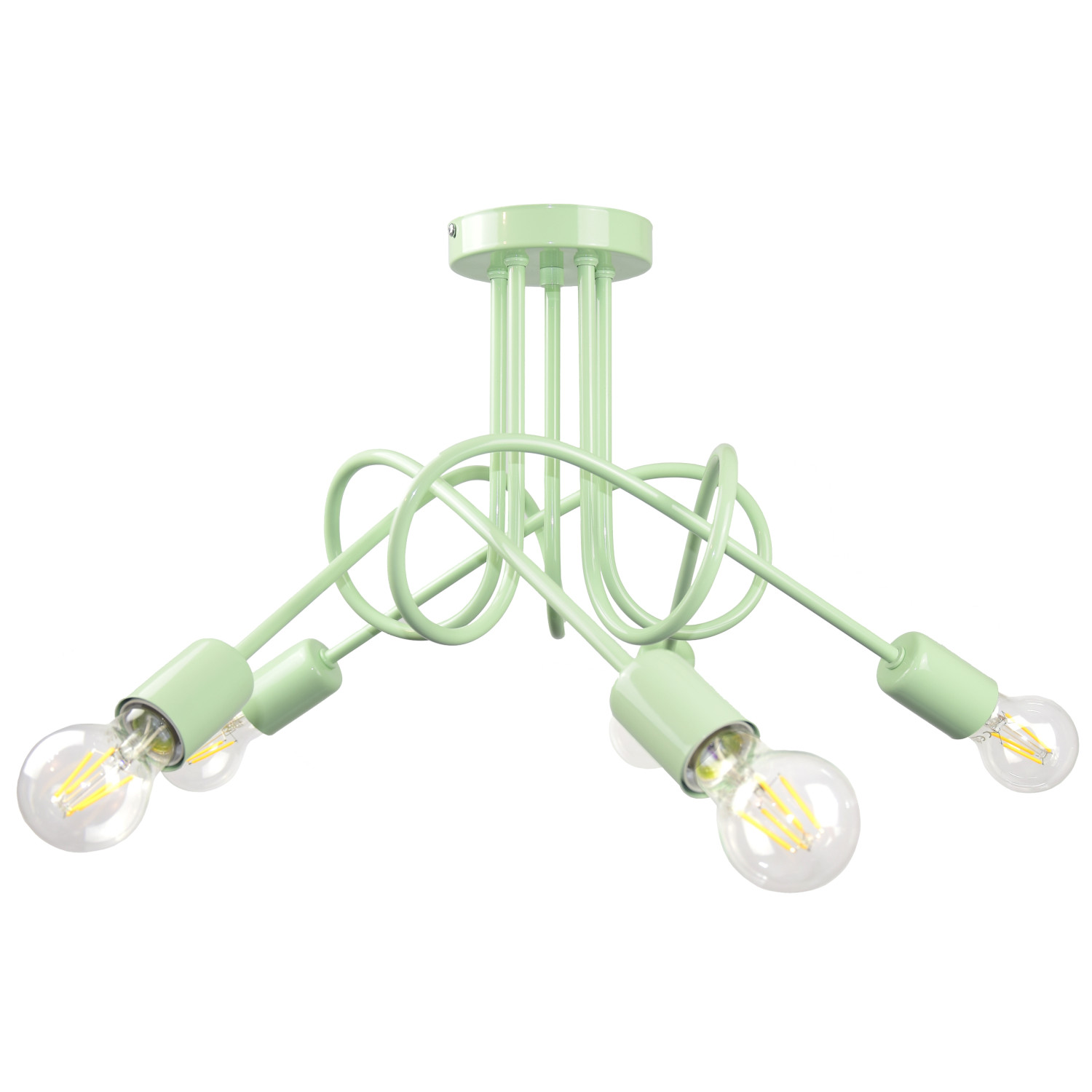 Pendant lamp 1001/5PS MONDO, 5xE27/60W, pastel aquamarine