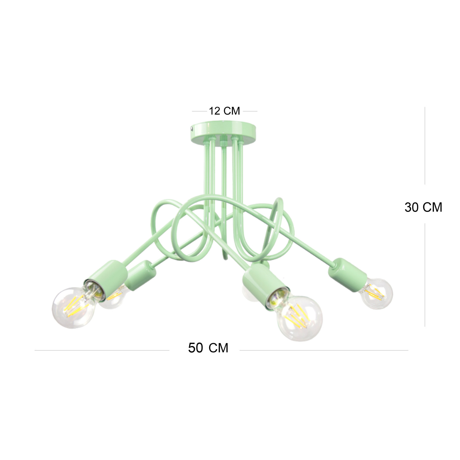 Pendant lamp 1001/5PS MONDO, 5xE27/60W, pastel aquamarine foto4