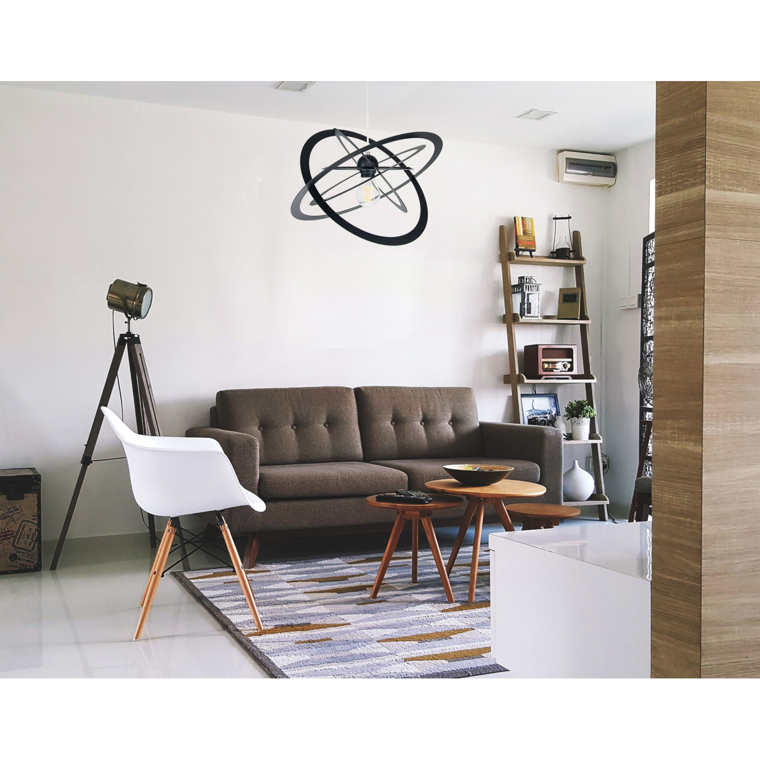 Závěsné svítidlo 2005/1CZS SFERIS, 1xE27/60W, černá struktura foto6