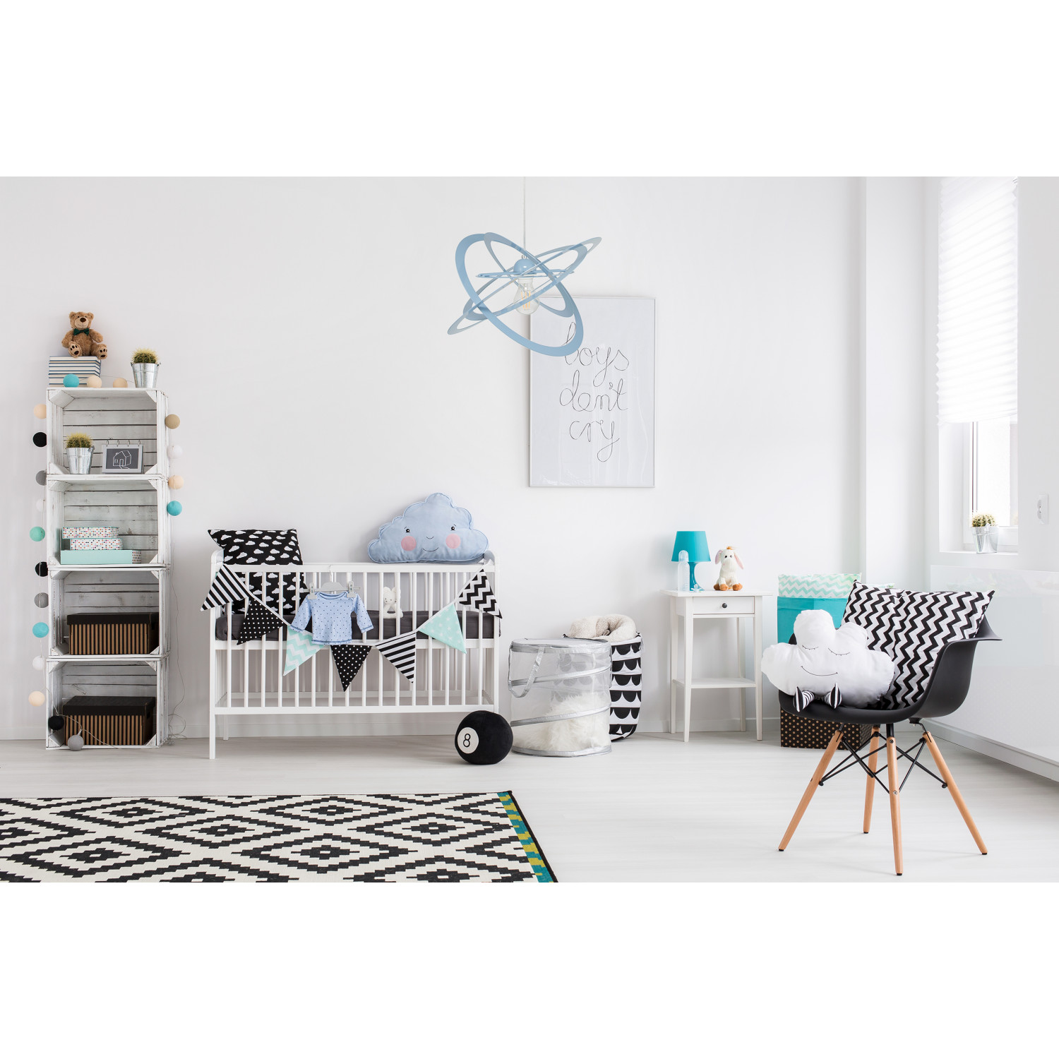 Pendant lamp 2005/1PN SFERIS, 1xE27/60W, blue pastel foto3