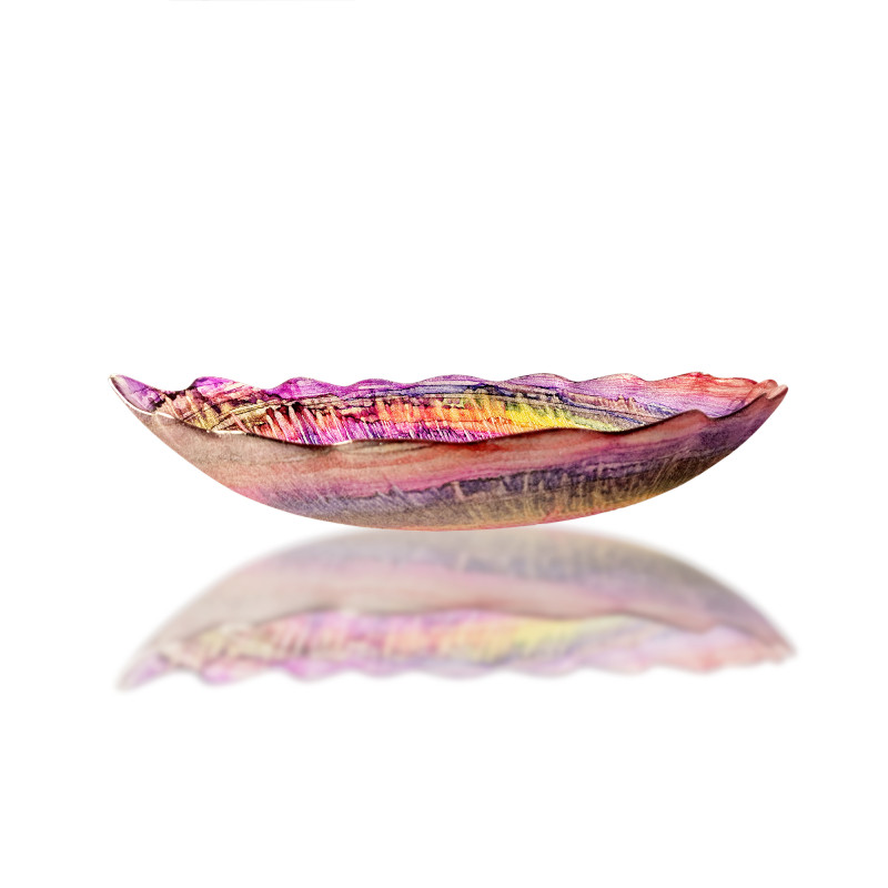 Glass bowl oval in the form of a leaf 400 mm FG 19 foto4