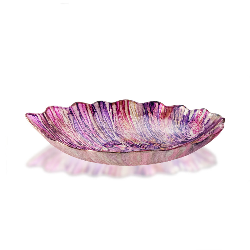 Glass bowl oval in the form of a leaf 400 mm FG 21