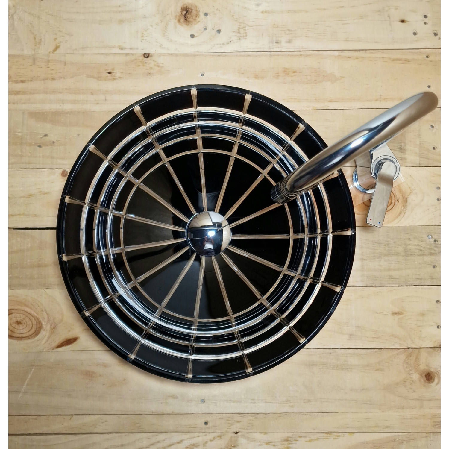 Skleněné designové umyvadlo "Black Diamond Beauty" U 005 foto4