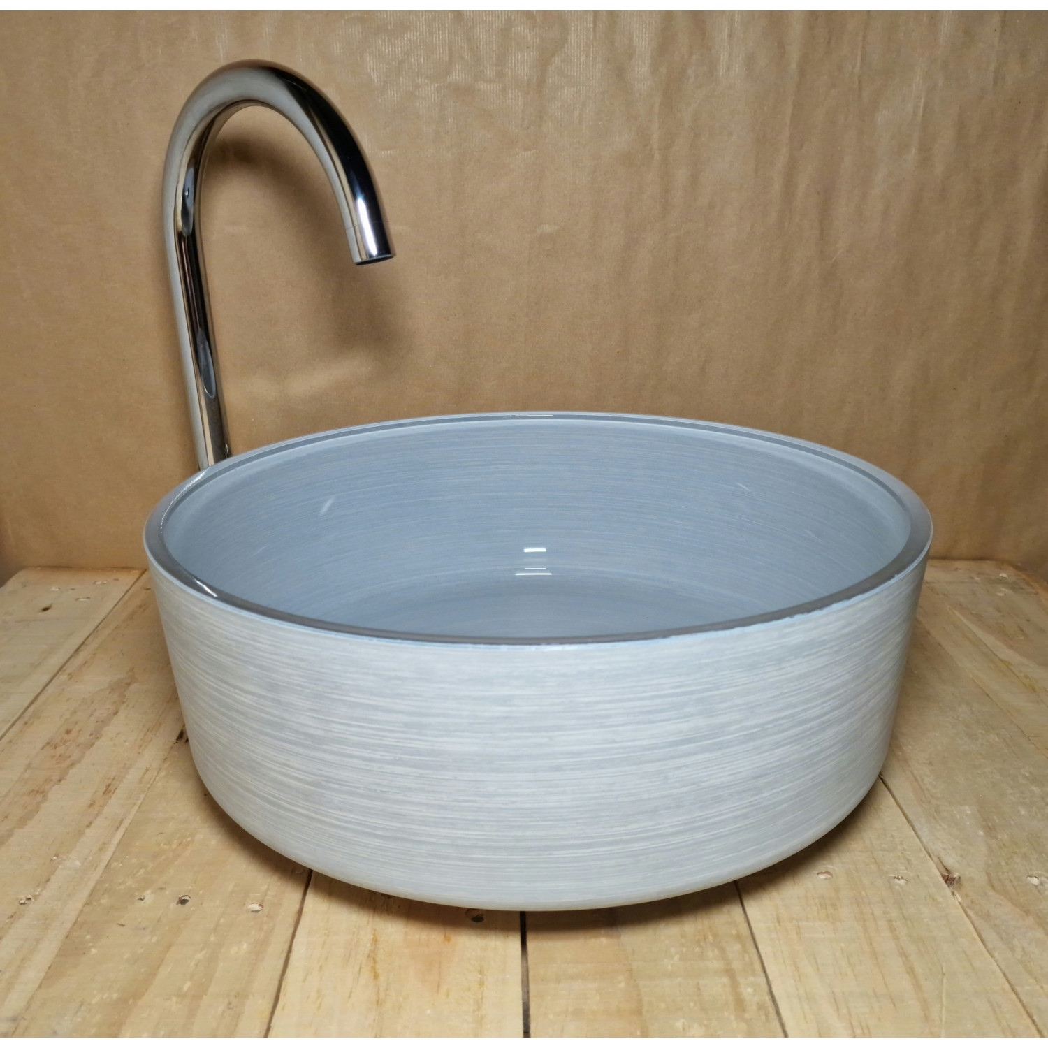 Skleněné designové umyvadlo "Modern Elegance" U 007 foto2