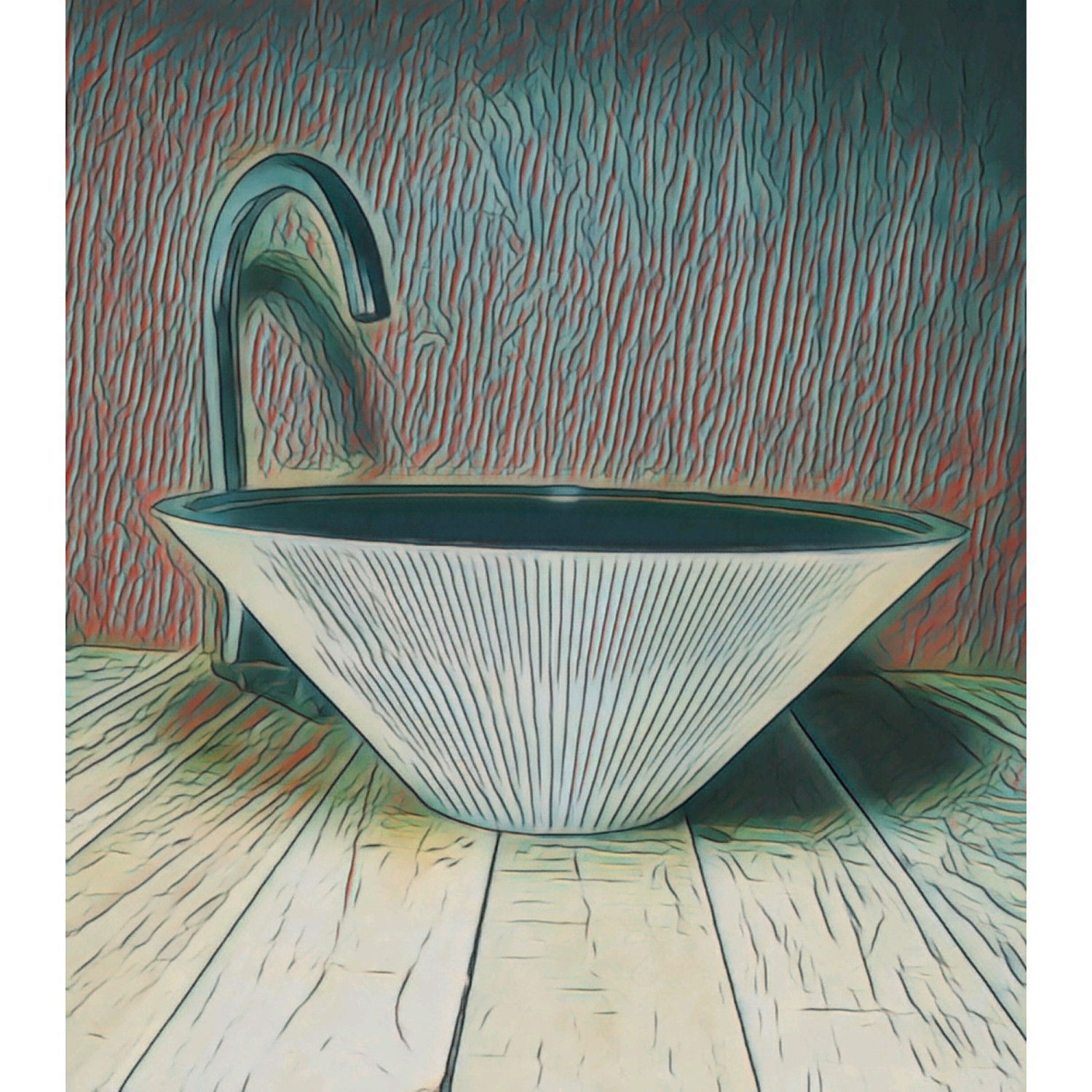 "Nádherné Skleněné Umyvadlo s Unikátním Barevným Efektem" U 026 foto5