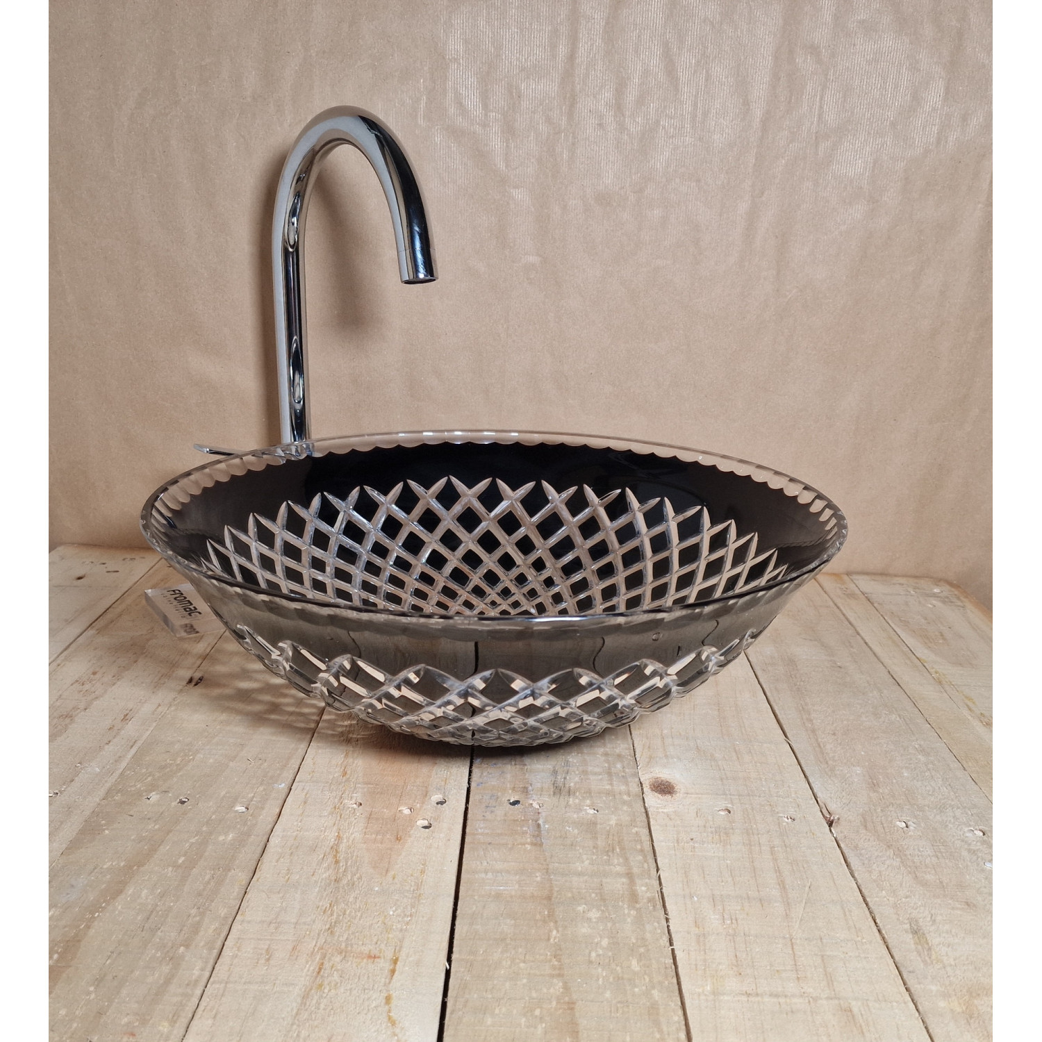 Exkluzivní skleněné umyvadlo z křišťálového skla U039 foto3