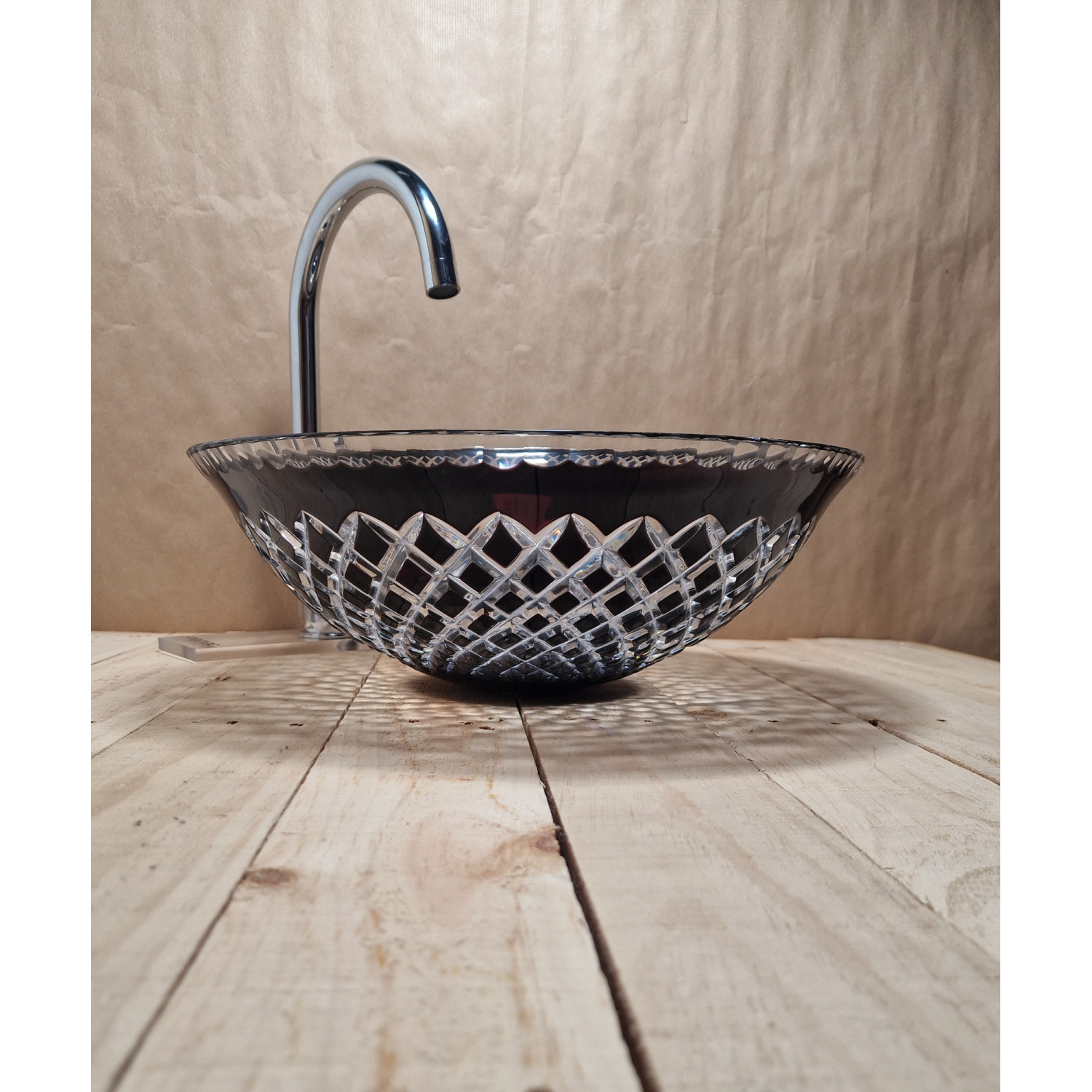 Exkluzivní skleněné umyvadlo z křišťálového skla U039 foto4
