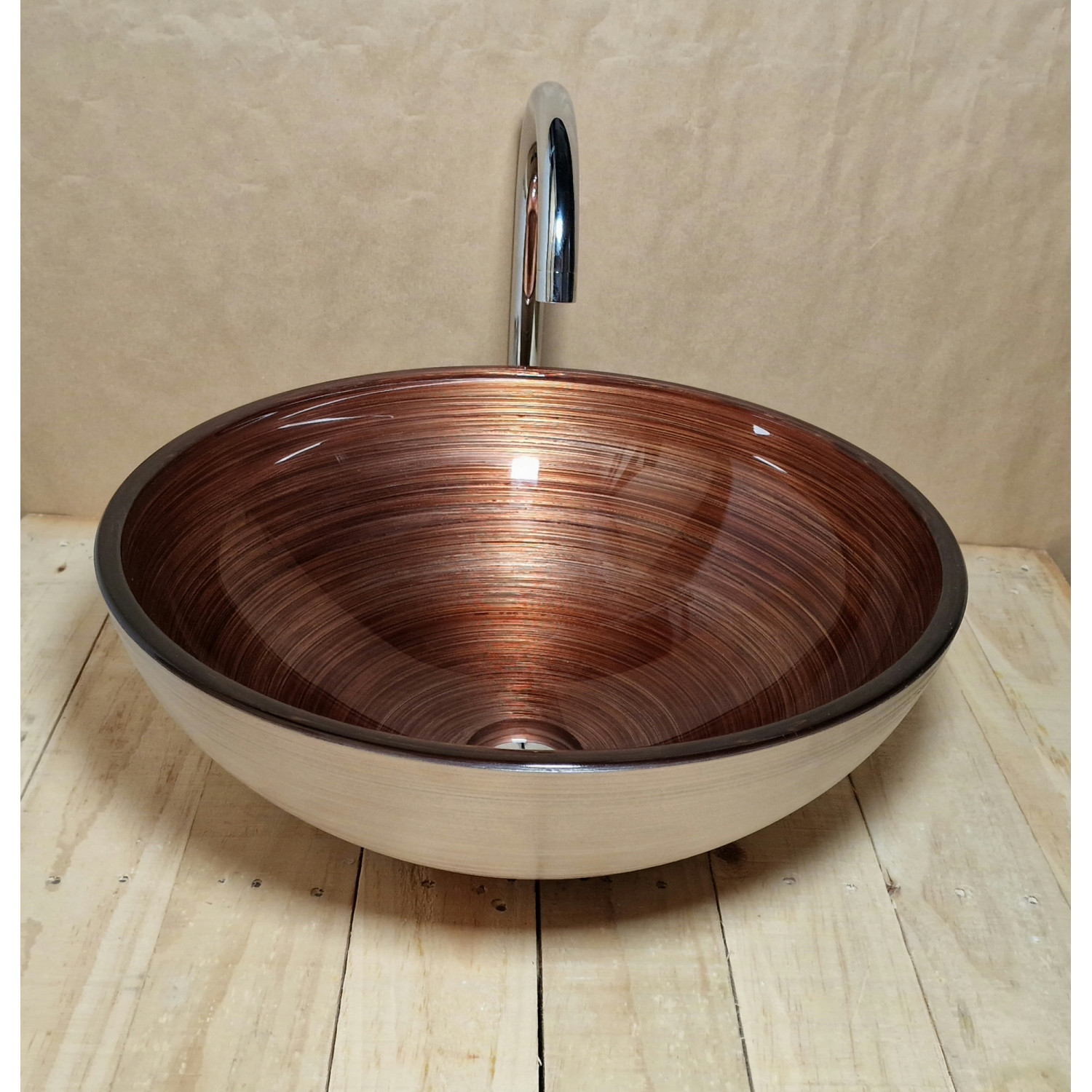 Skleněné designové umyvadlo U040 foto2