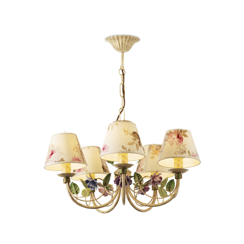 Elegant hanging chandelier on a chain in the style of Provence 20766 "CAMELLIA" foto3