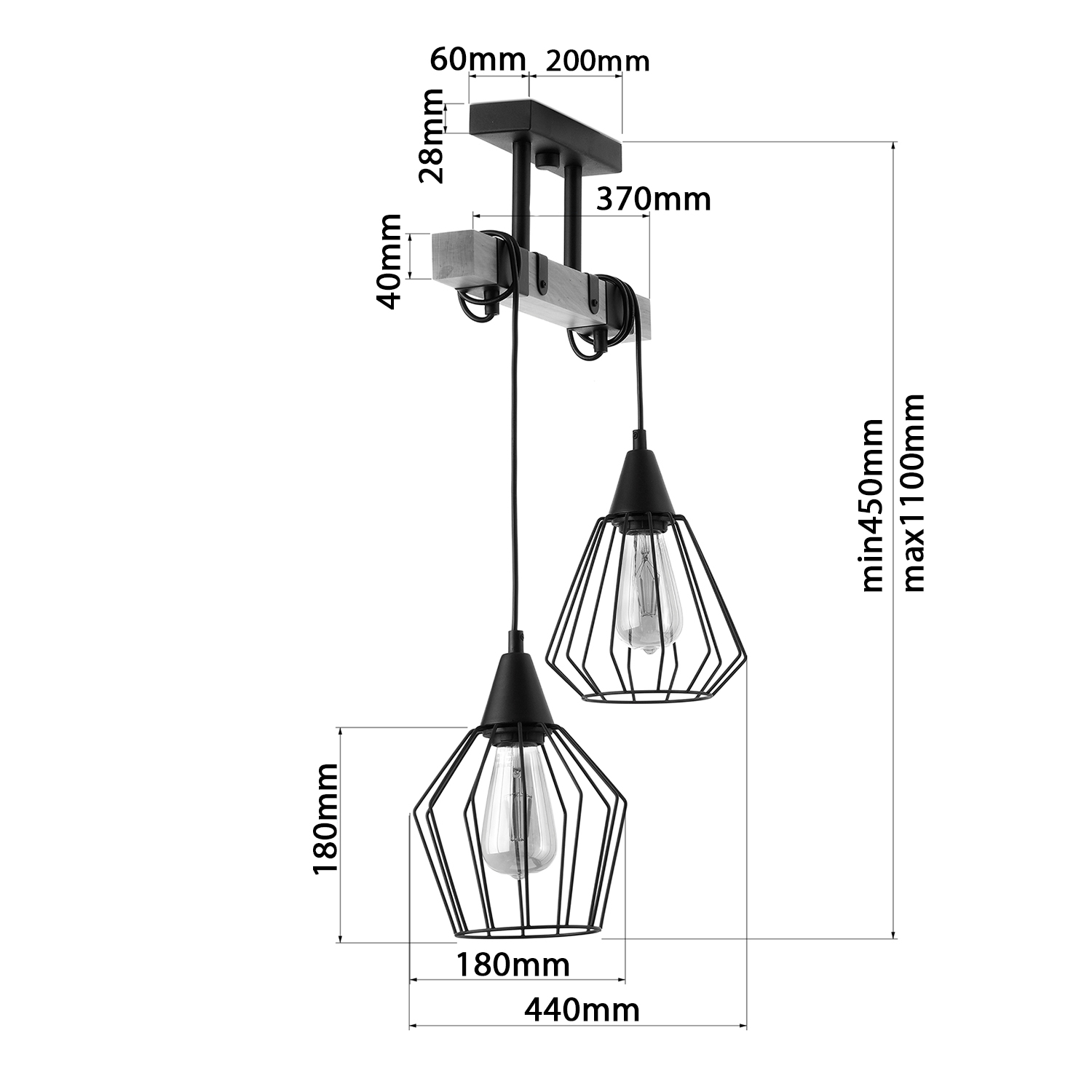 Pendant luminaire 20933 "CAMEROON" foto3