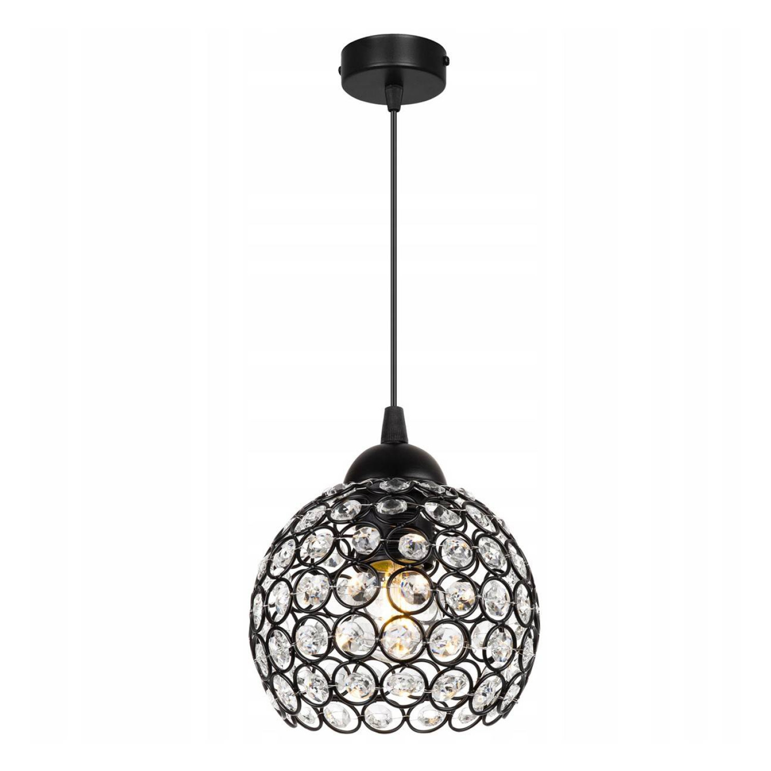 Elegantní jednoduché závěsné svítidlo se skleněným stínidlem CRYSTAL 2220/1 LH028