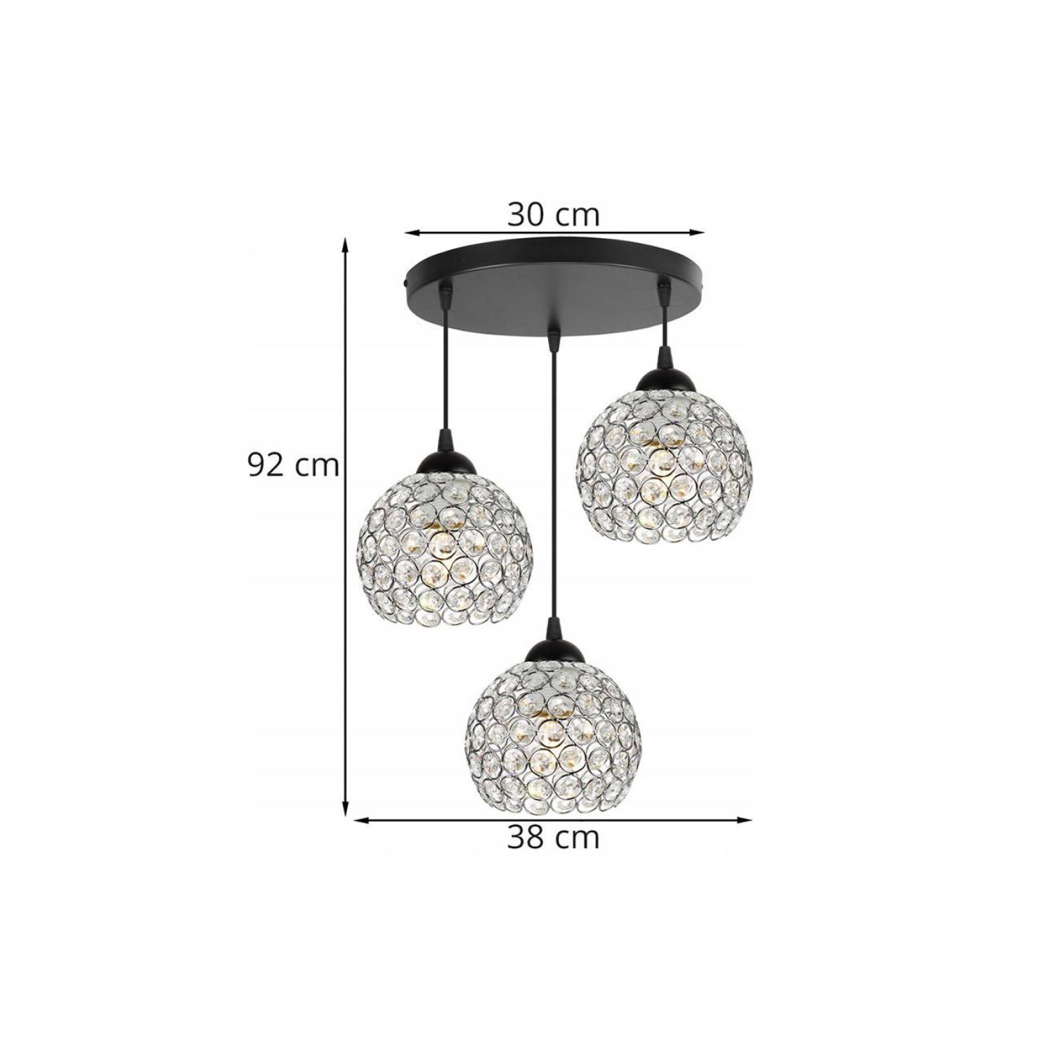 Elegantní závěsné svítidlo s chromovými stínidly CRYSTAL 2220/3/C/OW foto4