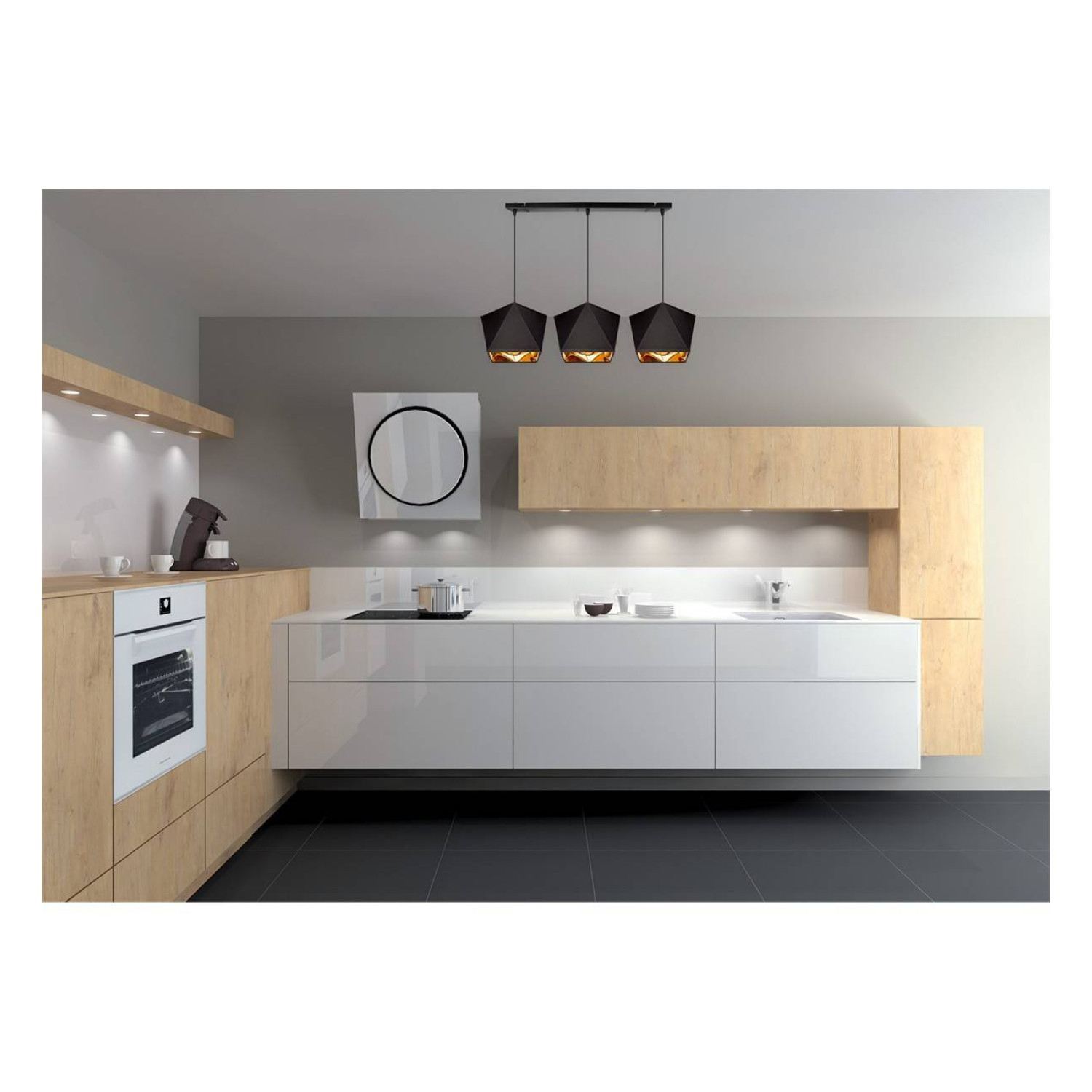 Závěsné svítidlo na lanku LH011 "DIAMOND GOLD" foto6