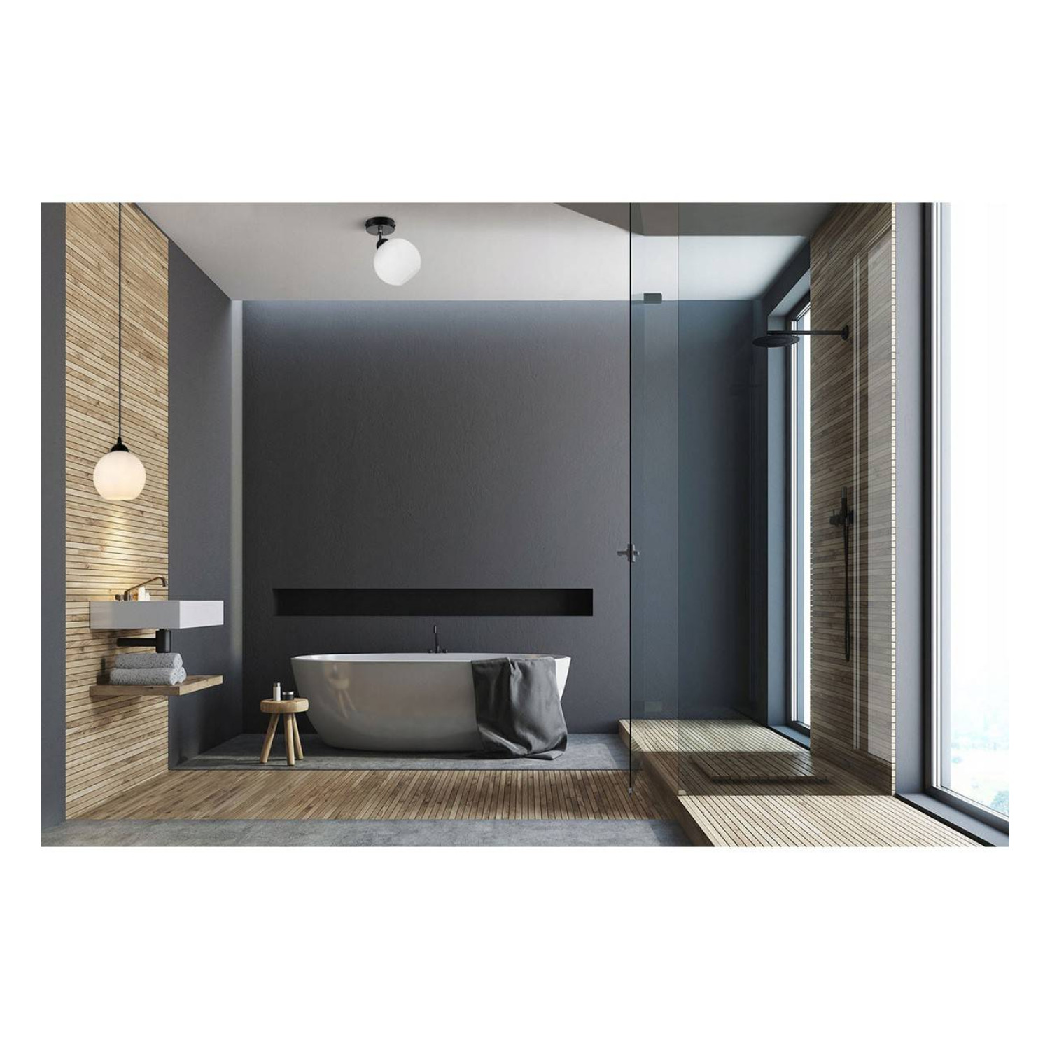 Ceiling lamp with milky glass shade ELIZA 1987/KP foto4