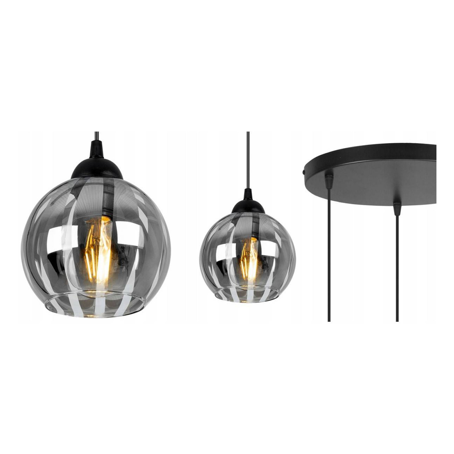 Závěsné svítidlo s nastavitelnou výškou stínidel ELIZA 1987/3/C/OW foto2