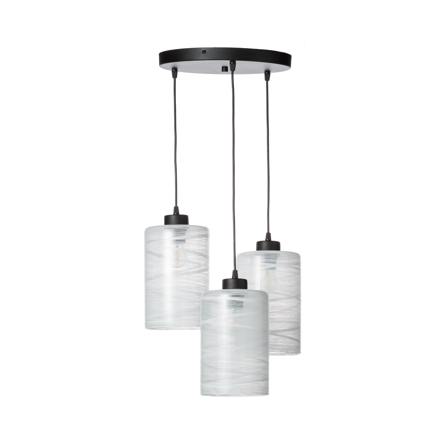 Hanging lamp 60566 "FLORENCE" with three white blown glass shades. foto4