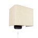 Brown wooden wall lamp with beige linen shade 60101 "HOTEL". foto4