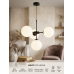 Black pendant chandelier with a white shade and the option of regulation foto11