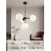 Black pendant chandelier with a white shade and the option of regulation foto11
