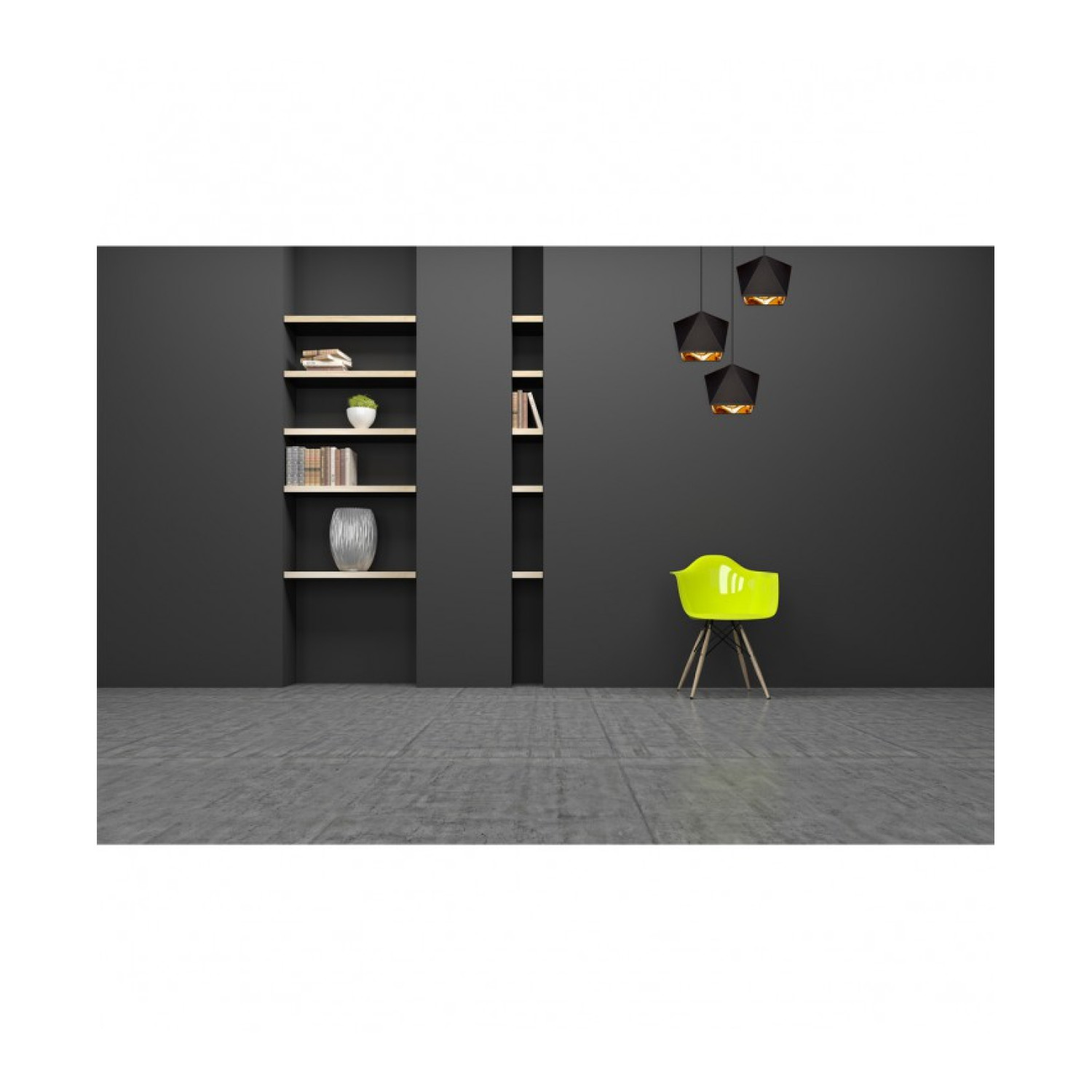 Modern pendant luminaire on a wire LH024 "DIAMOND GOLD" foto5