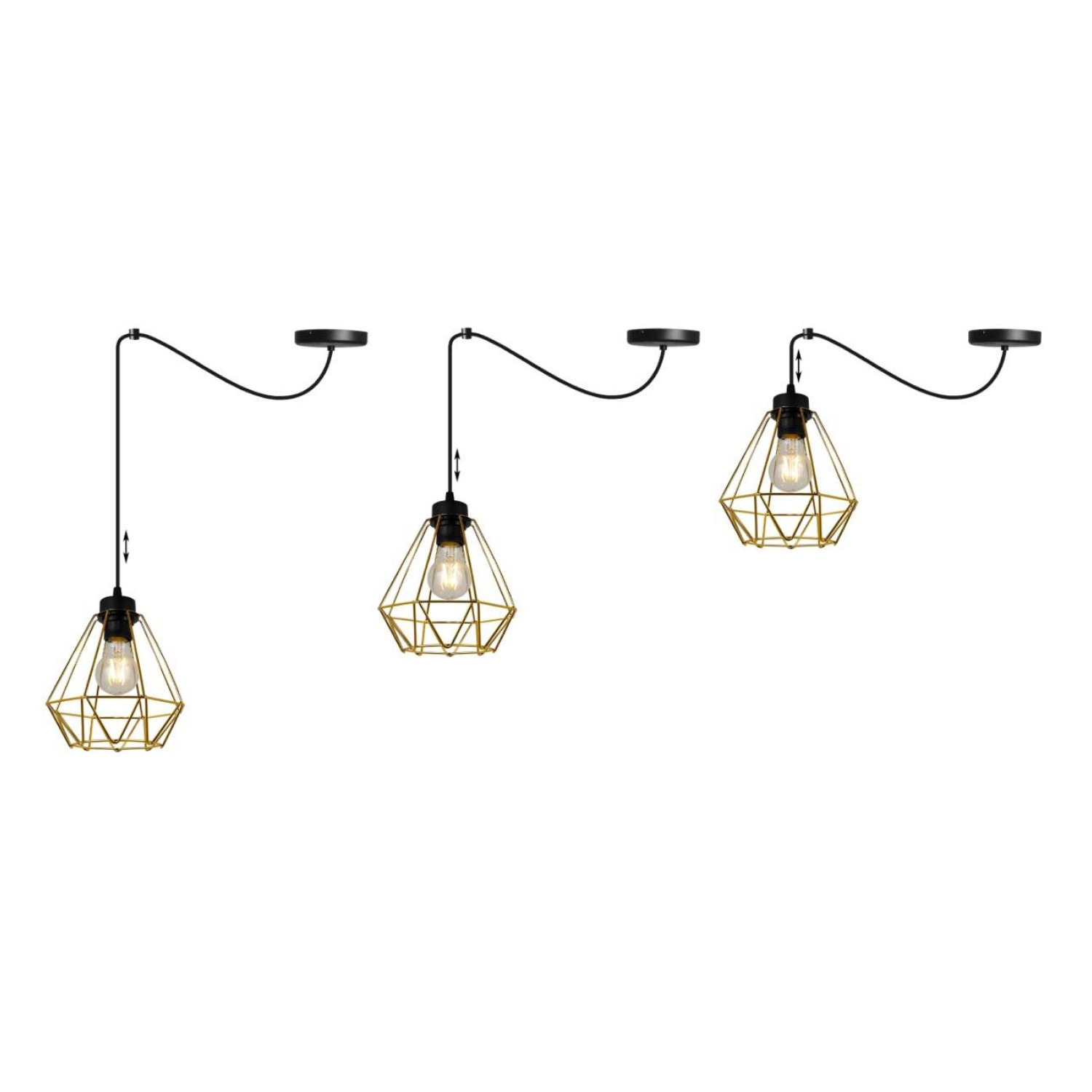 ELEGANT PENDANT LAMP SPIDER NUVOLA GOLD 2034/1 foto6