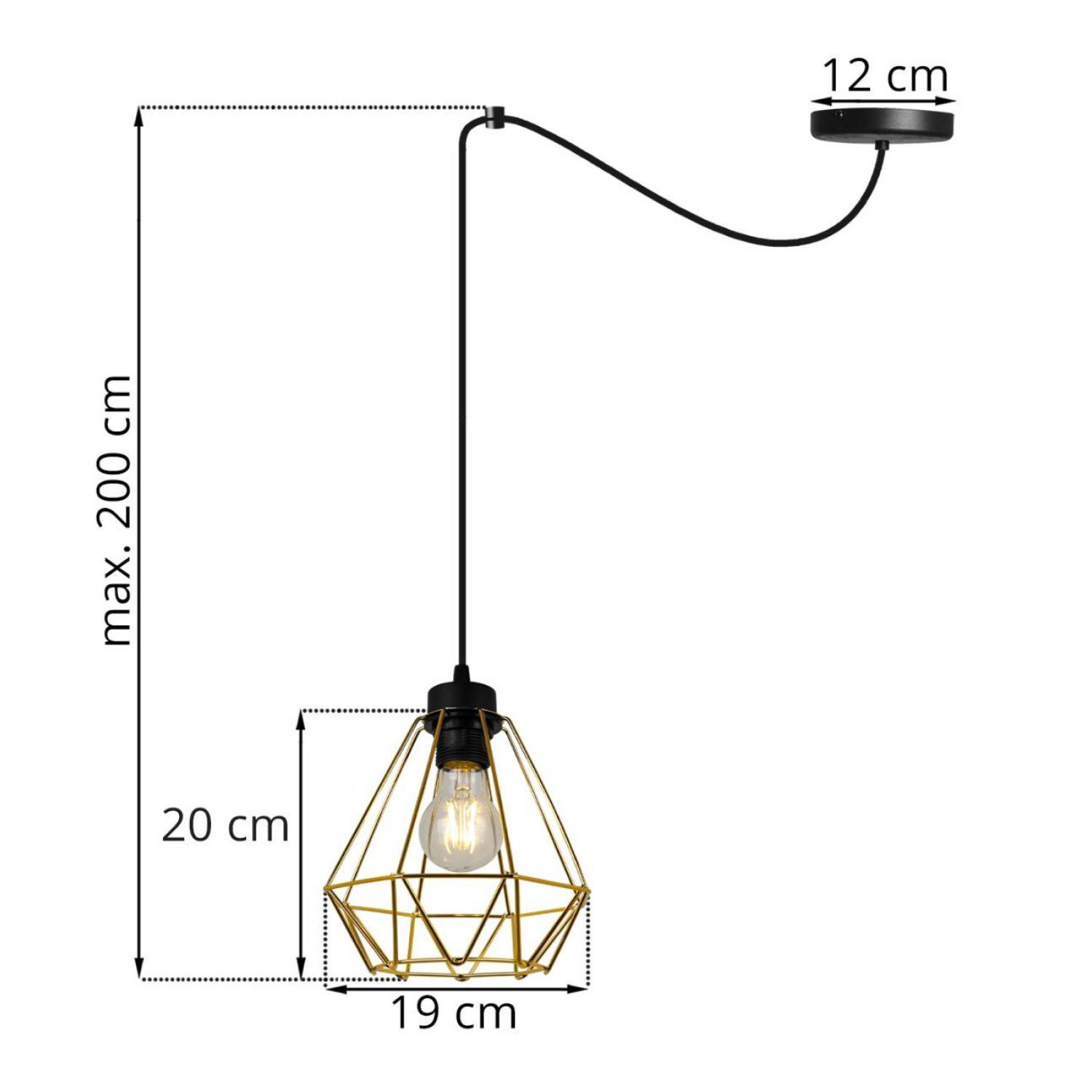 ELEGANT PENDANT LAMP SPIDER NUVOLA GOLD 2034/1 foto7