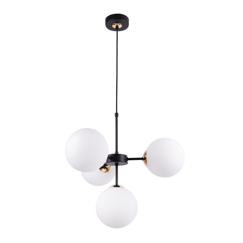 Black pendant lamp with a white shade and the option of regulation foto2