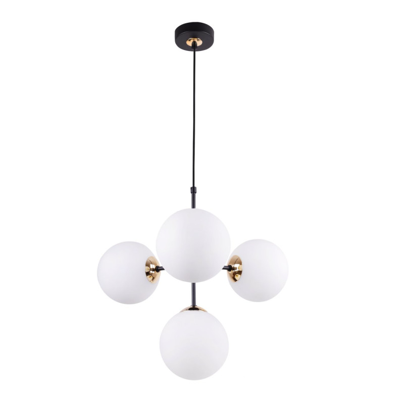 Black pendant lamp with a white shade and the option of regulation foto3