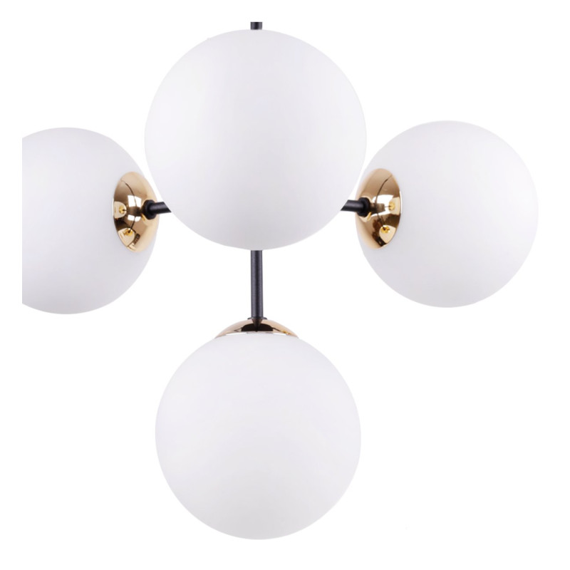 Black pendant lamp with a white shade and the option of regulation foto5