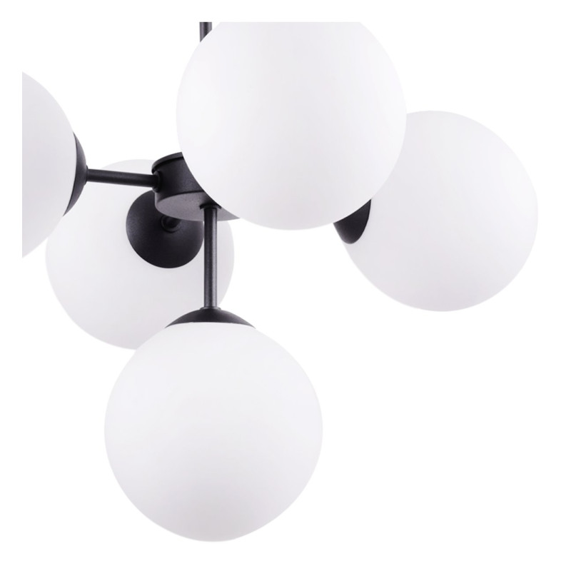 Stropní lampa s regulací v černém provedení, bílé stínidlo - stručný a elegantní "IMPERIA" foto5