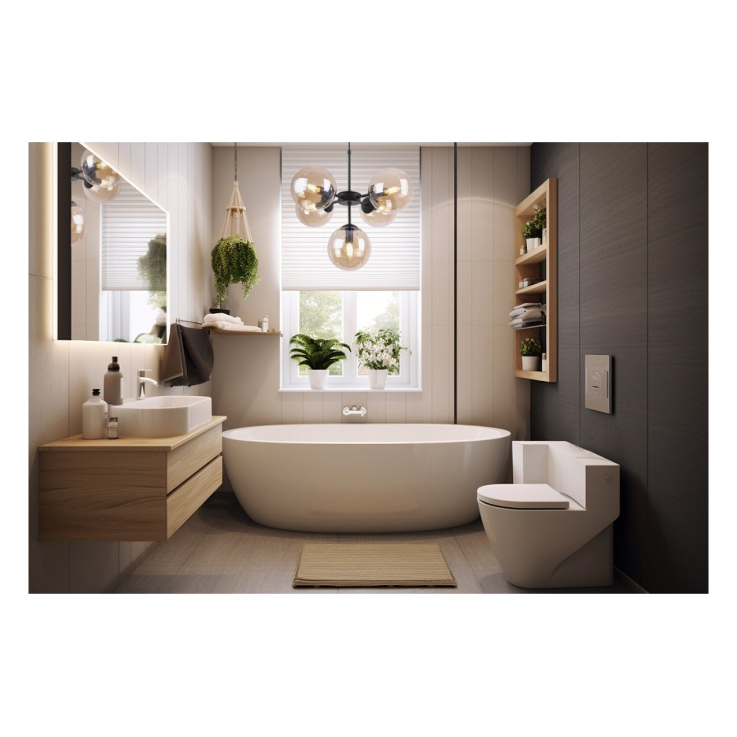 Černé světlo s regulací délky a medovými stínidly pro obývák a kancelář "IMPERIA" foto10