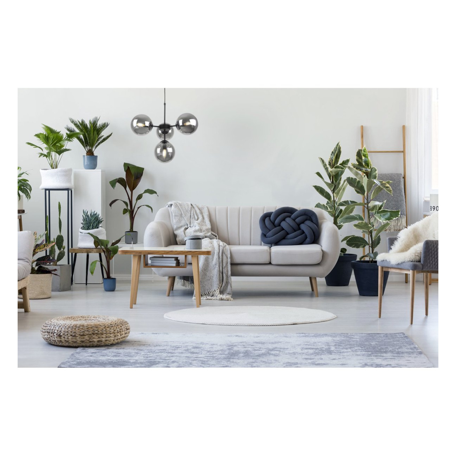 Černé závěsné světlo s regulovatelnou délkou a grafitovými stínidly"IMPERIA" foto10