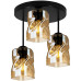 Modern Ceiling Light Fixture with Three Hand-Blown Amber Glass Shades NIKI 2195/3/AMB foto3