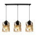 Modern pendant light on the bar with glass shades in honey color NIKI 2195/3 AMB foto4