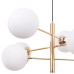 Luxury pendant lamp with 6 white glass shades and gold construction 2537/6/Z foto7
