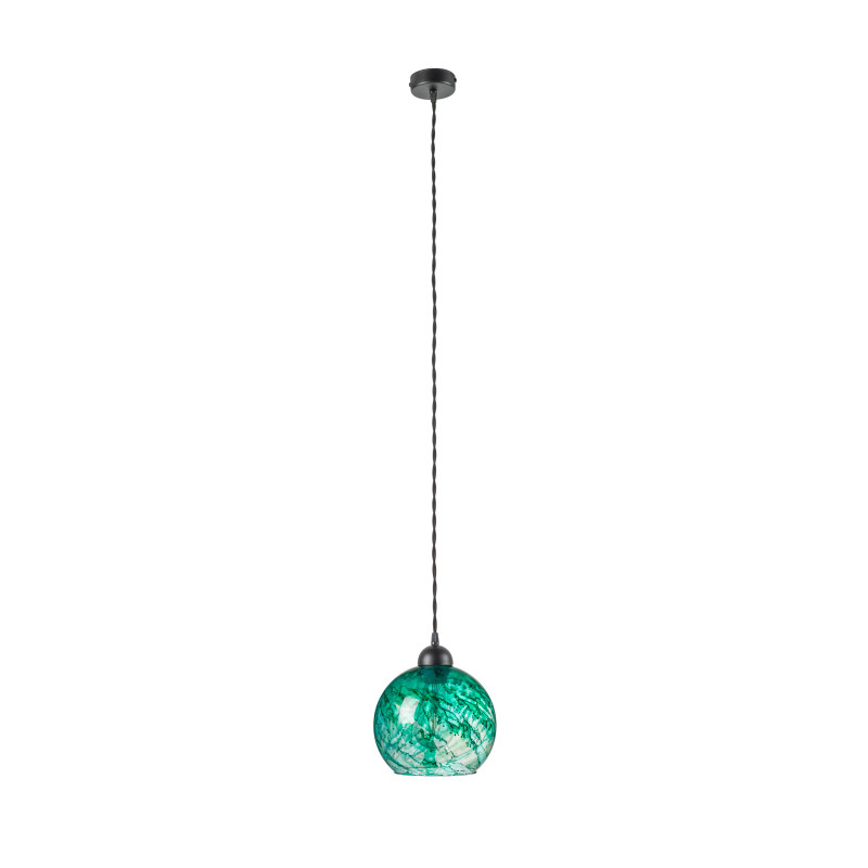 Suspended luminaire with shade made of blown glass 19603 "MARBLE" foto3