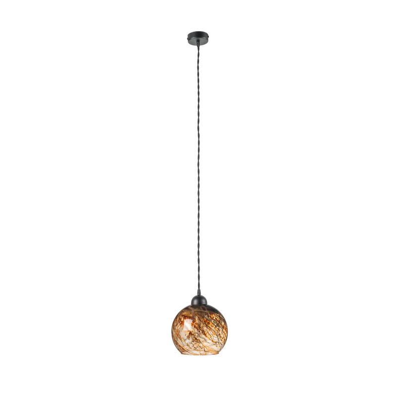 Suspended luminaire with shade made of blown glass 19603 "MARBLE" foto4