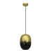 Pendant lamp with blown glass shade in black with gold decoration 19603 "Marble"made in Italy foto4