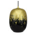 Pendant lamp with blown glass shade in black with gold decoration 19603 "Marble"made in Italy foto4