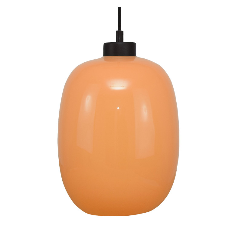 Závěsné svítidlo se stínítkem z foukaného skla v oranžové barvě 19603  "Marble " foto2