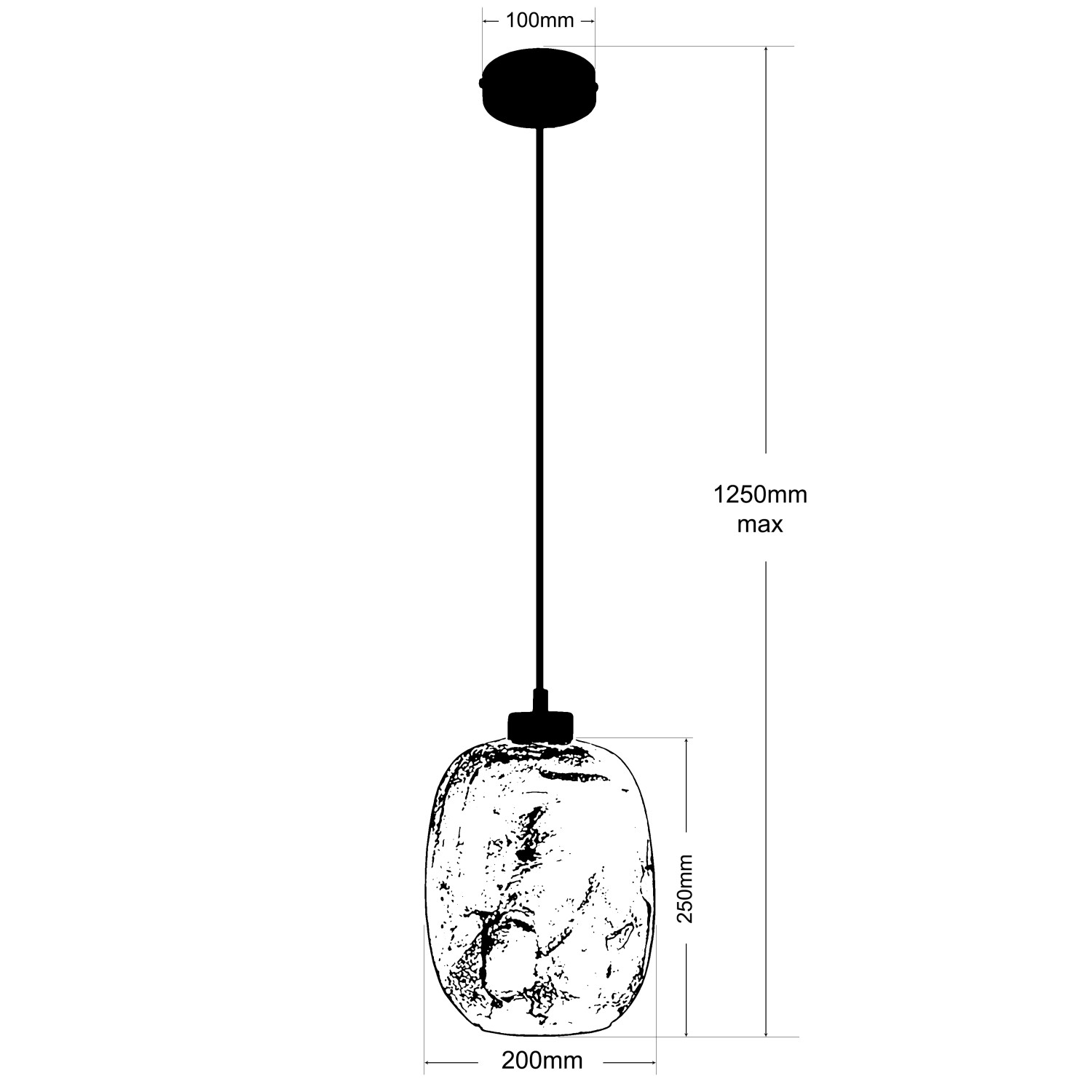 Suspended light 19603  "Marble "made in Italy foto4