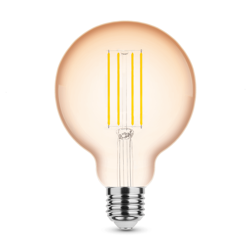 LED žárovka Jantarová  skleněná koule Filament Amber Globe G95 4W E27 320° 1800K (360 lumen) foto2