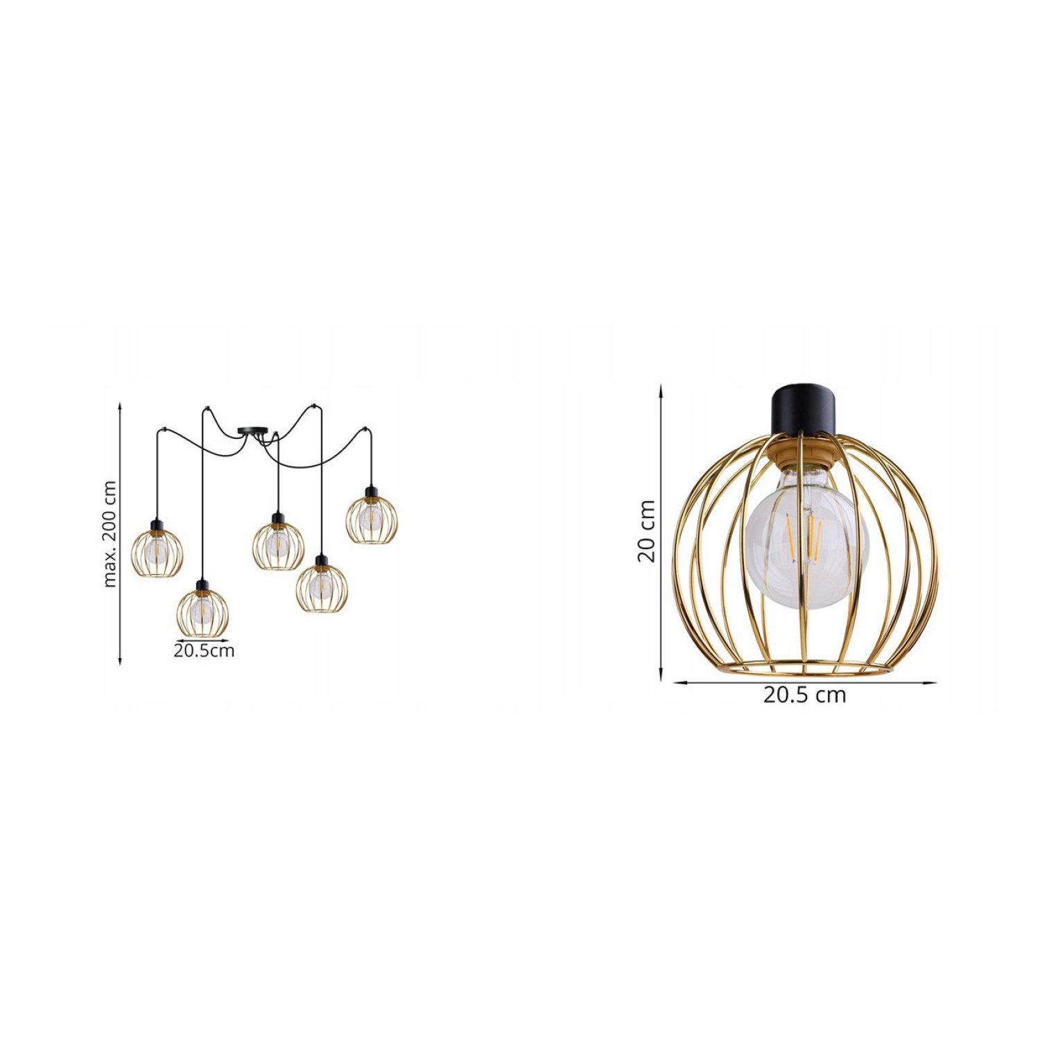 Nastavitelné závěsné svítidlo LH016 "SPIDER MONA" foto4