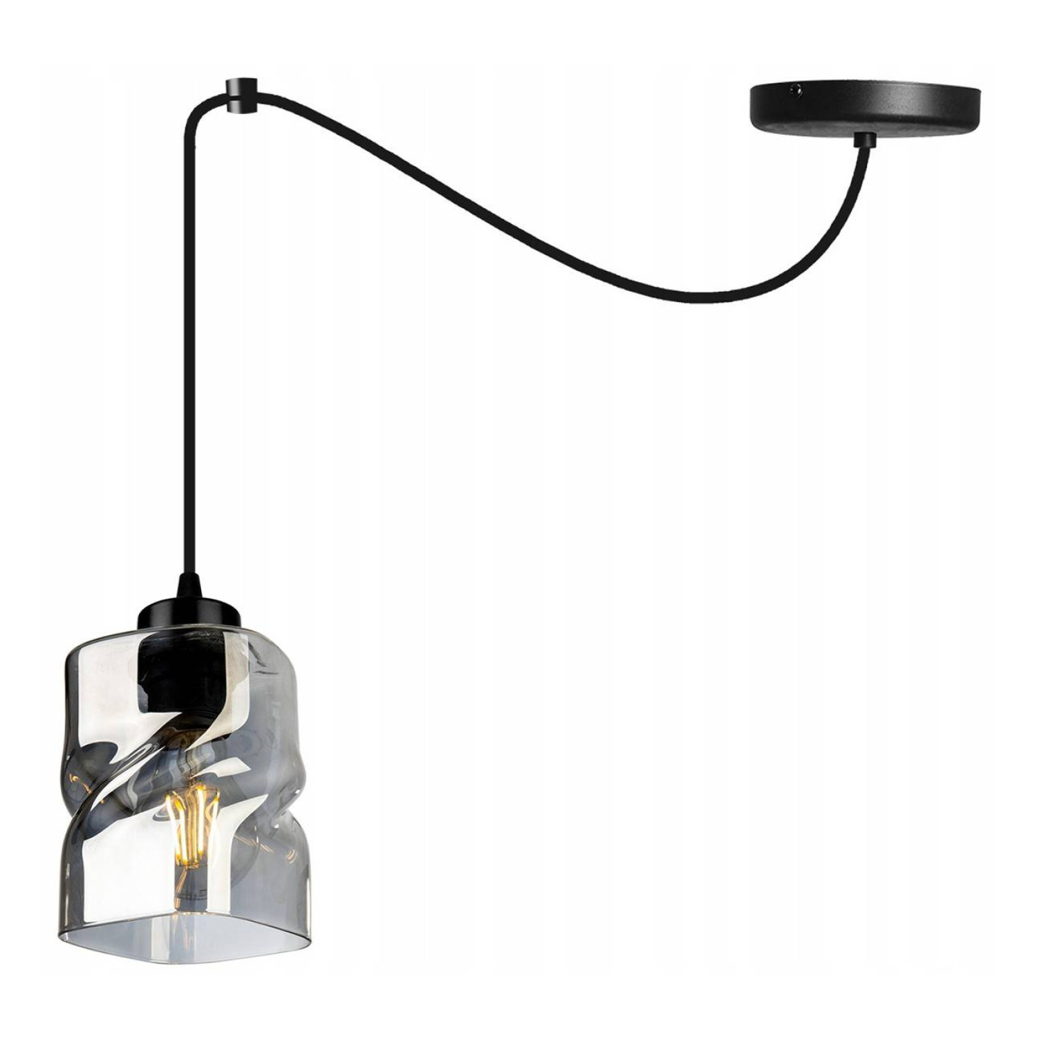 Modern pendant luminaire with glass shade SPIDER NIKI 2195/1