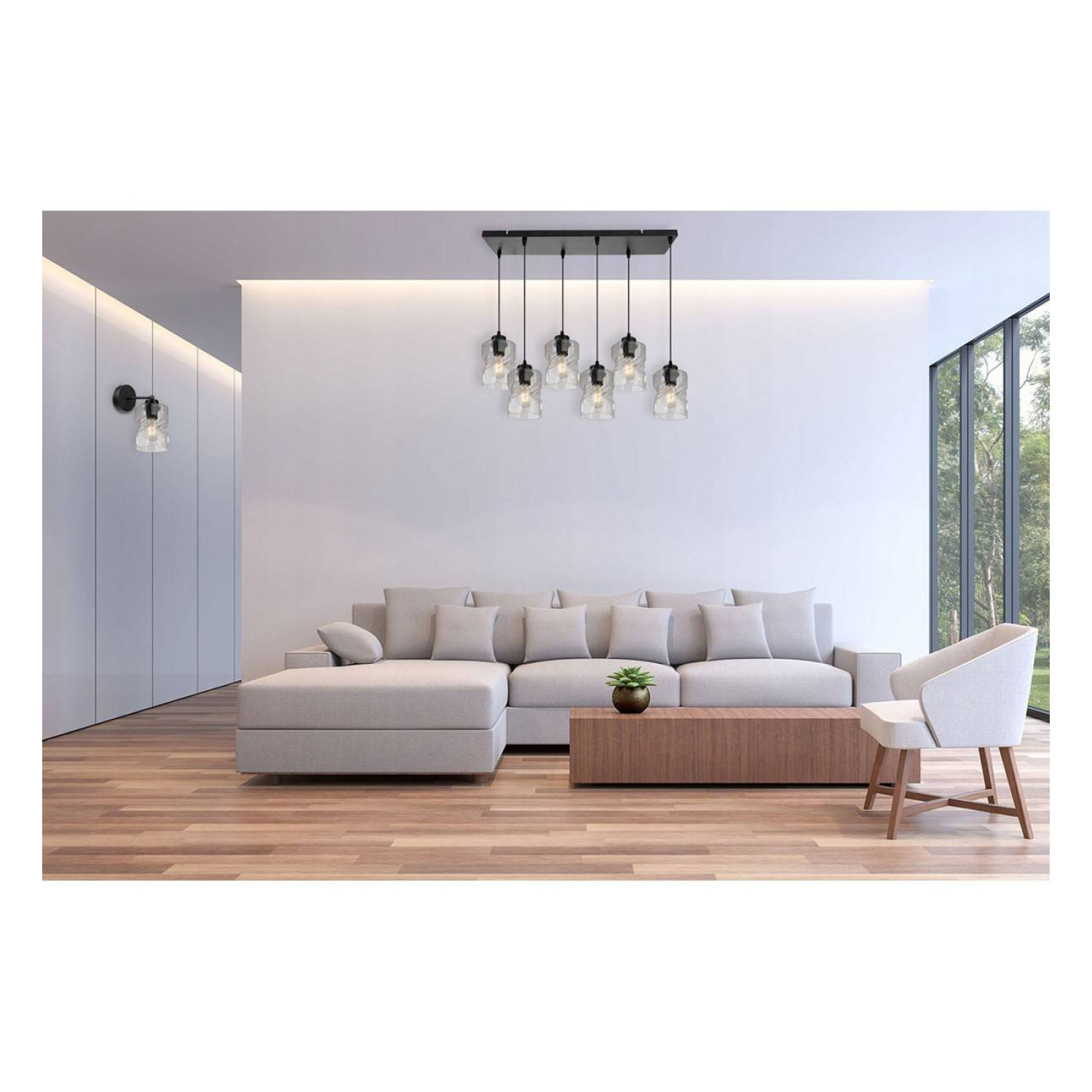 Wall lamp in Art-Deco style with glass shade NIKI 2196/K foto3