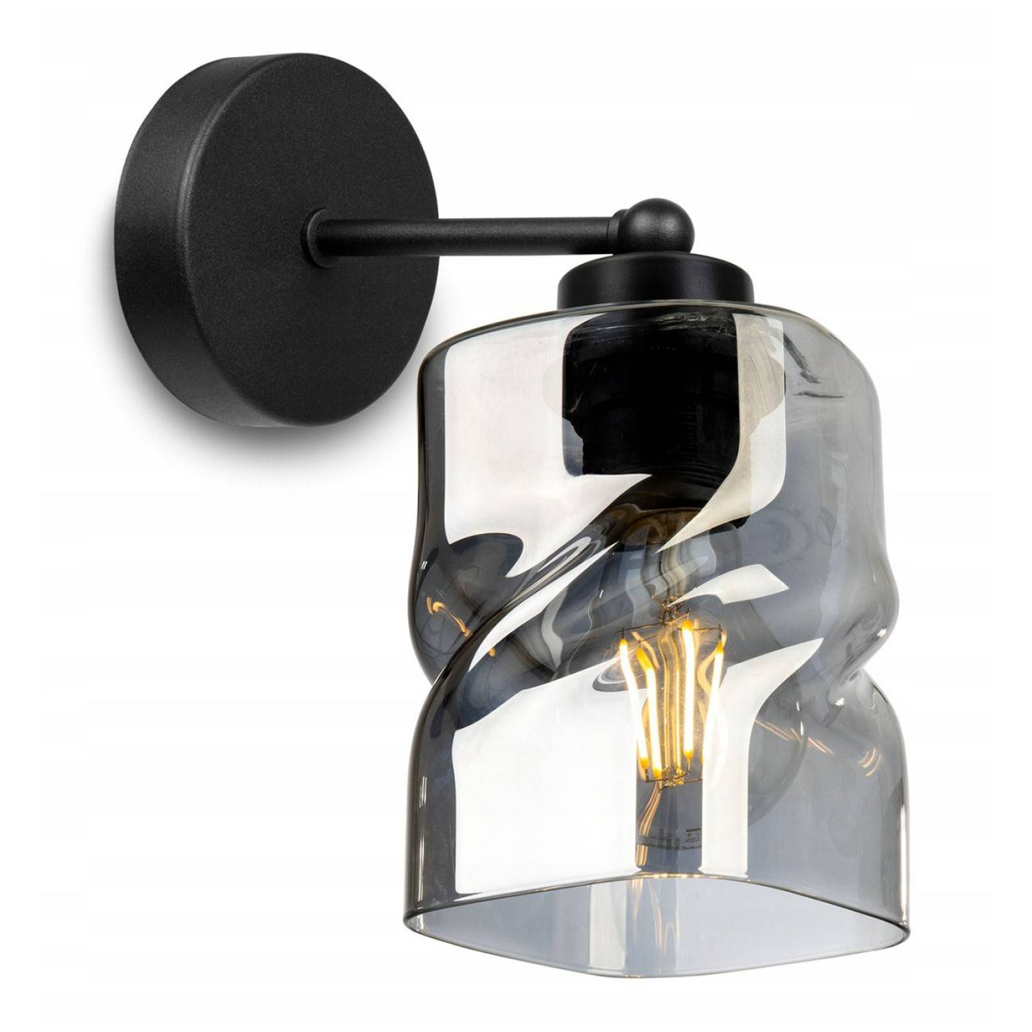 Wall lamp in Art-Deco style with glass shade NIKI 2196/K